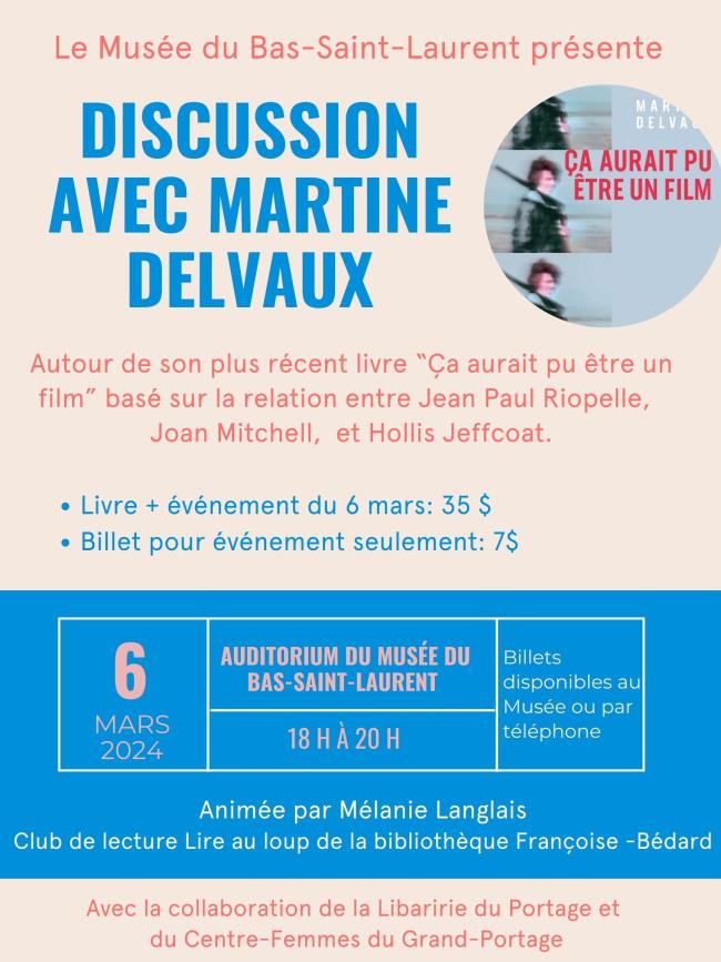 Discussion avec Martine Delvaux