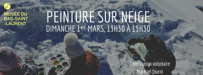 Peinture sur neige dans les Jardins du Musée ! 