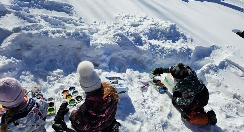 Peinture sur neige